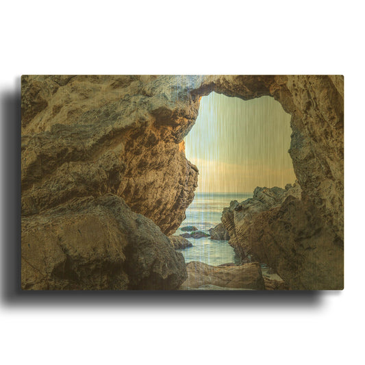'View to The Blue' By Chris Moyer Gold Metal Wall Art