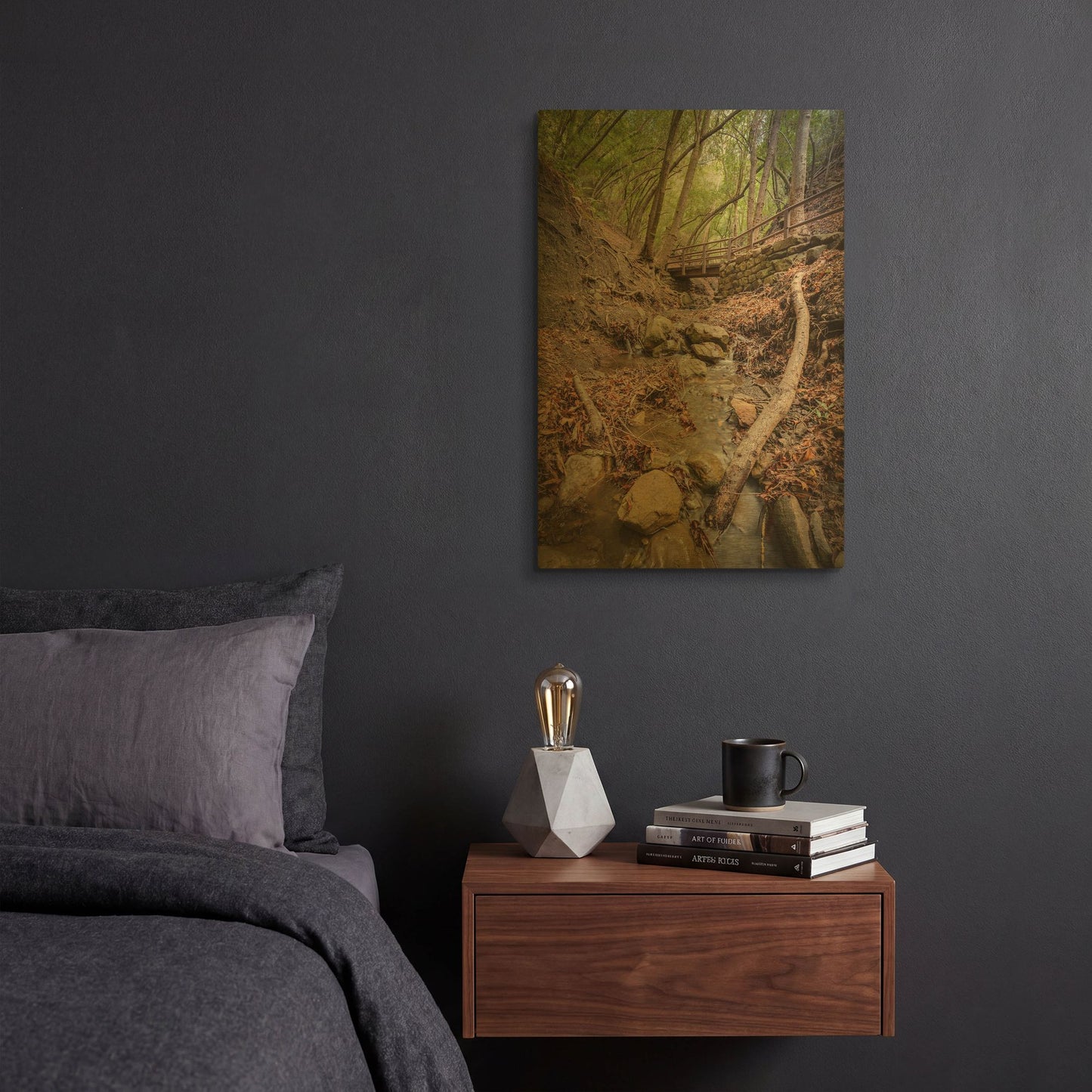 'Lower Nojoqui Falls' By Chris Moyer Gold Metal Wall Art