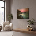 'Acadia Dusk' By Mike Jones Gold Metal Wall Art