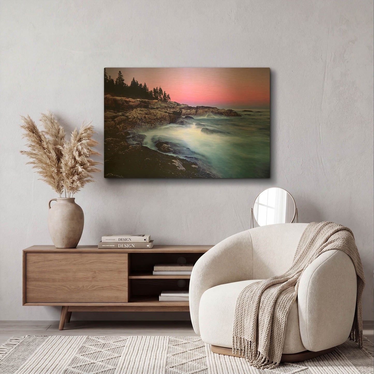 'Acadia Dusk' By Mike Jones Gold Metal Wall Art