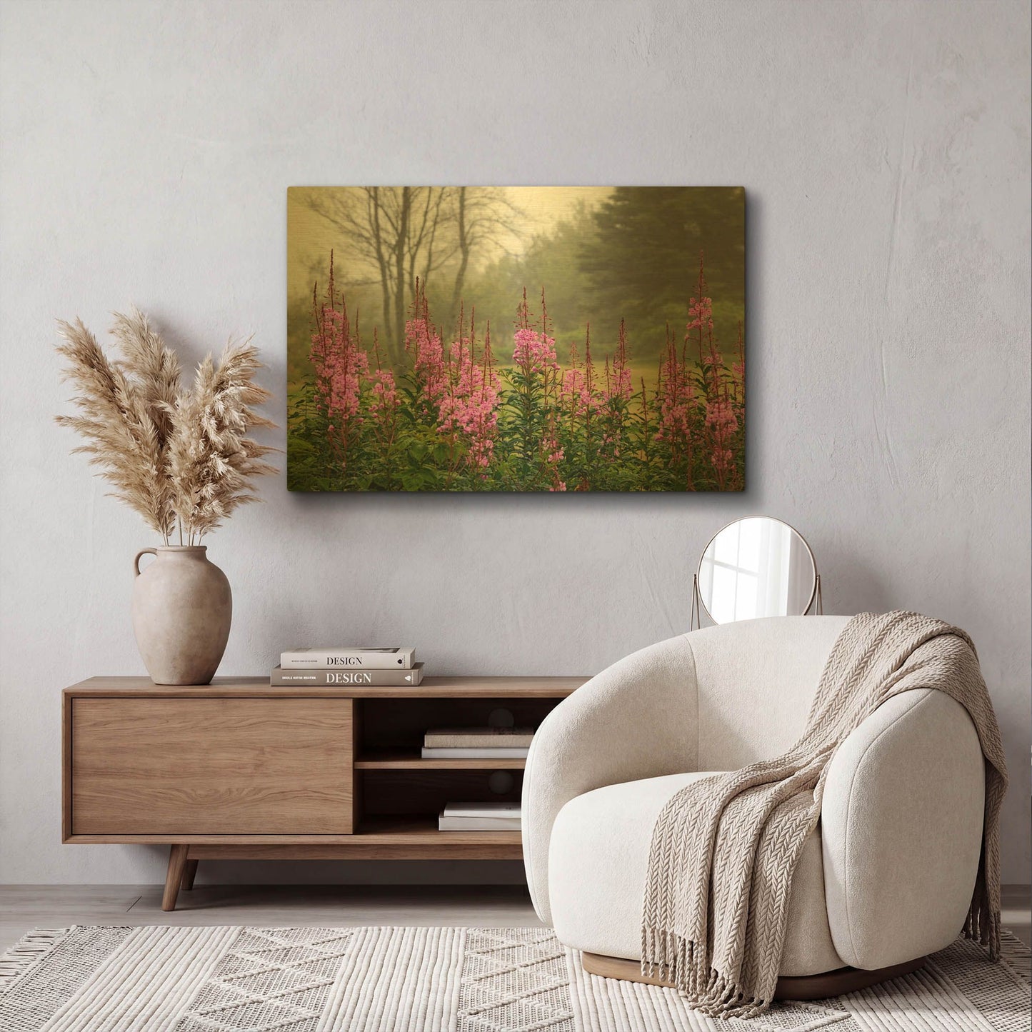 'Campobello Lupine' By Mike Jones Gold Metal Wall Art
