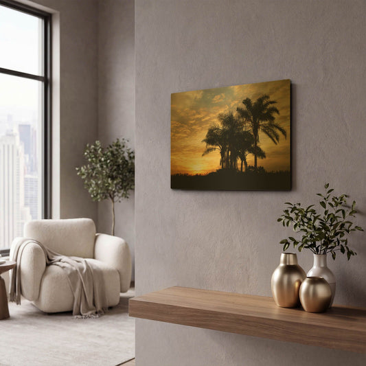 'Everglades Sunrise' By Mike Jones Gold Metal Wall Art