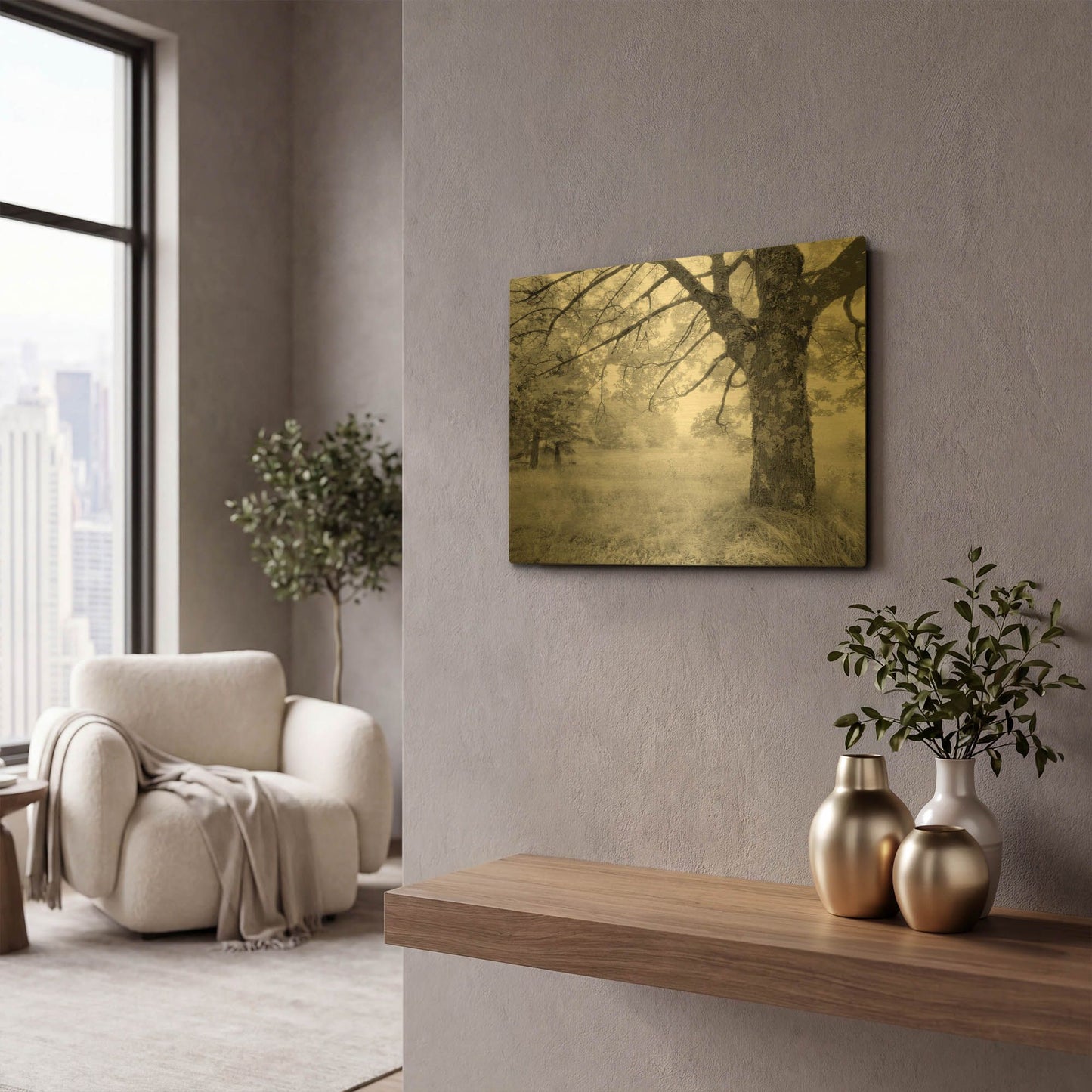 ''' By Mike Jones Gold Metal Wall Art