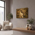 'Kittens' By Mike Jones Gold Metal Wall Art