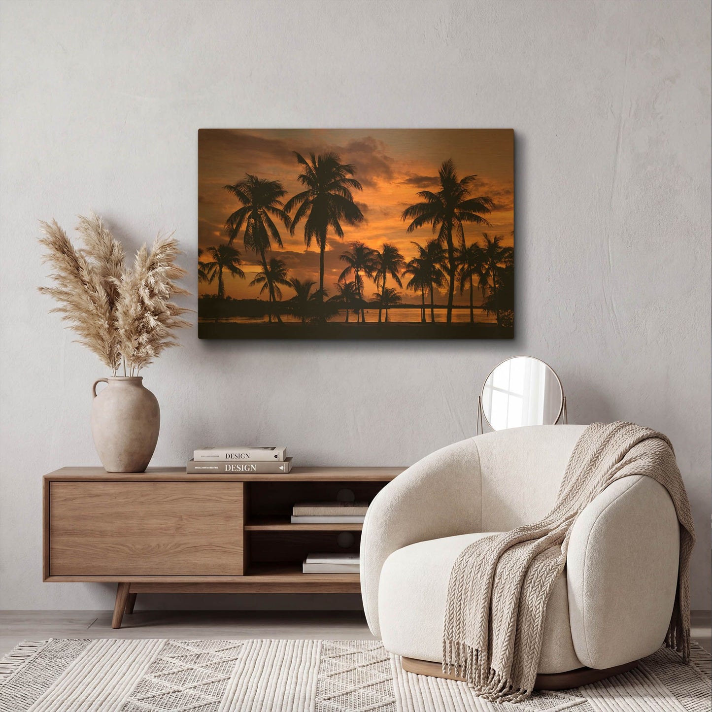 'Marathon Key Sunset' By Mike Jones Gold Metal Wall Art