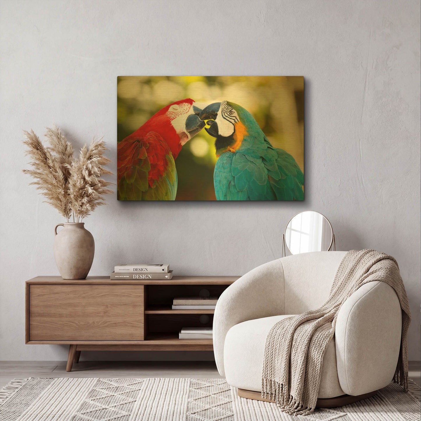 'The Kiss' By Mike Jones Gold Metal Wall Art