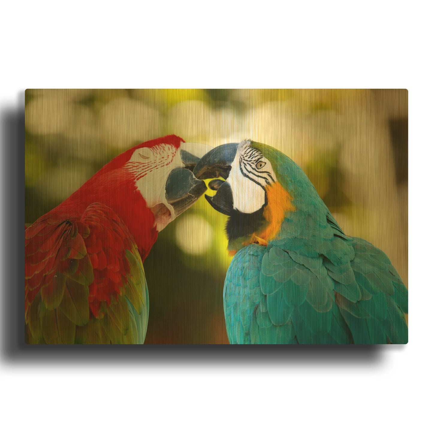 'The Kiss' By Mike Jones Gold Metal Wall Art