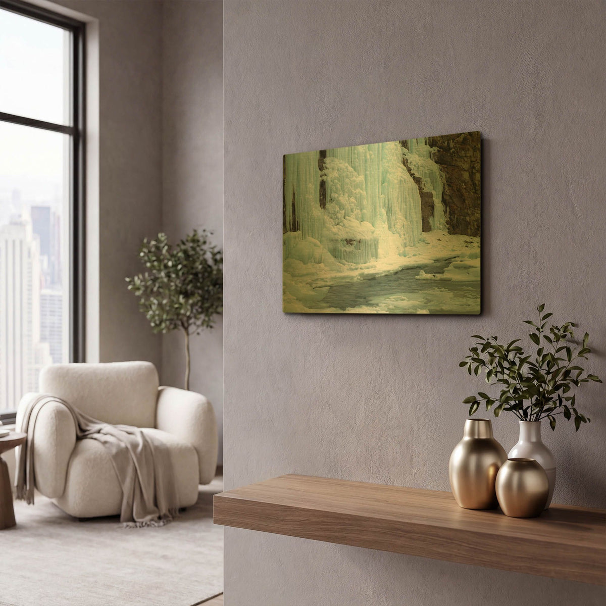 'Worlds End' By Mike Jones Gold Metal Wall Art