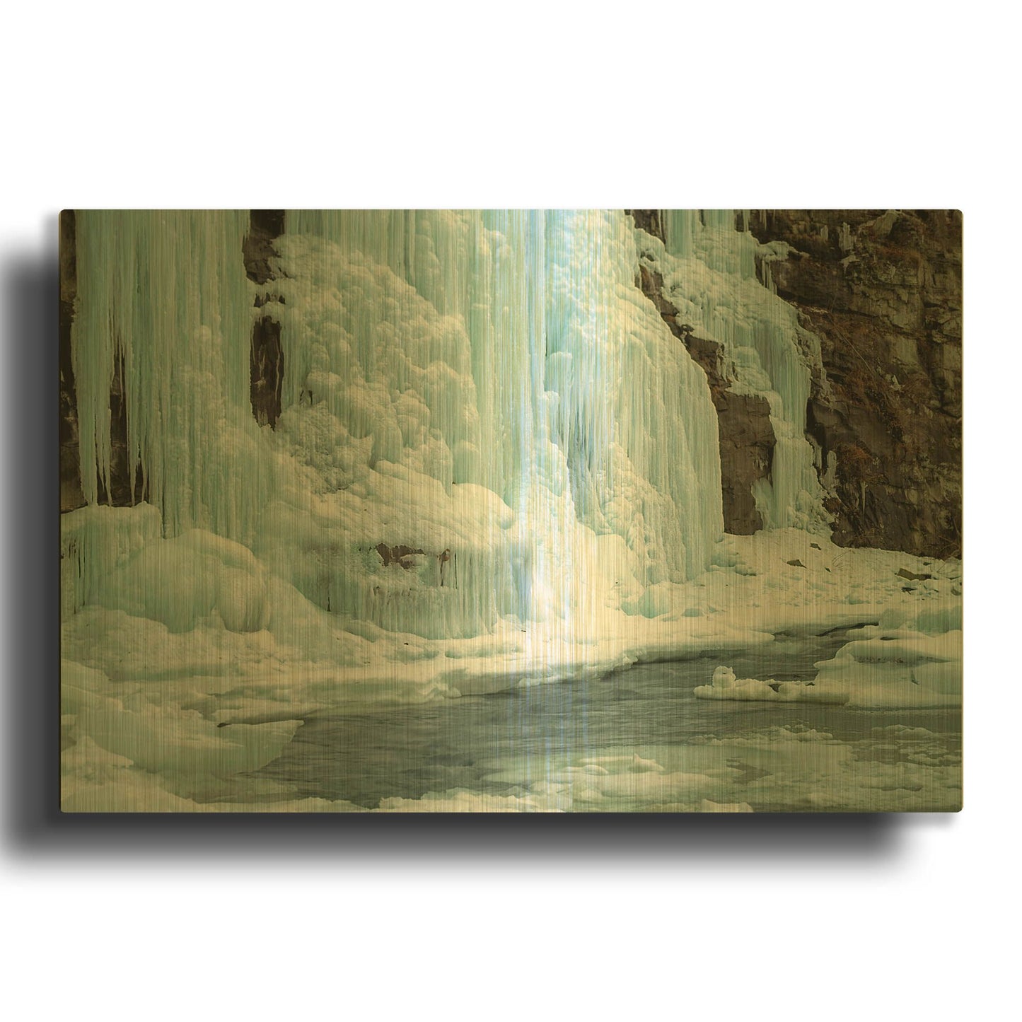 'Worlds End' By Mike Jones Gold Metal Wall Art