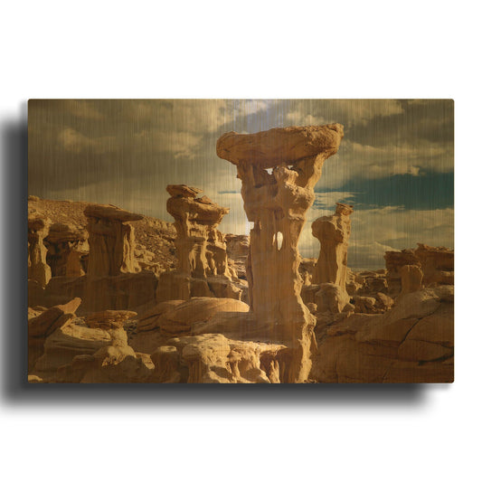 'Ah She Sle Pah Alien Throne' By Mike Jones Gold Metal Wall Art