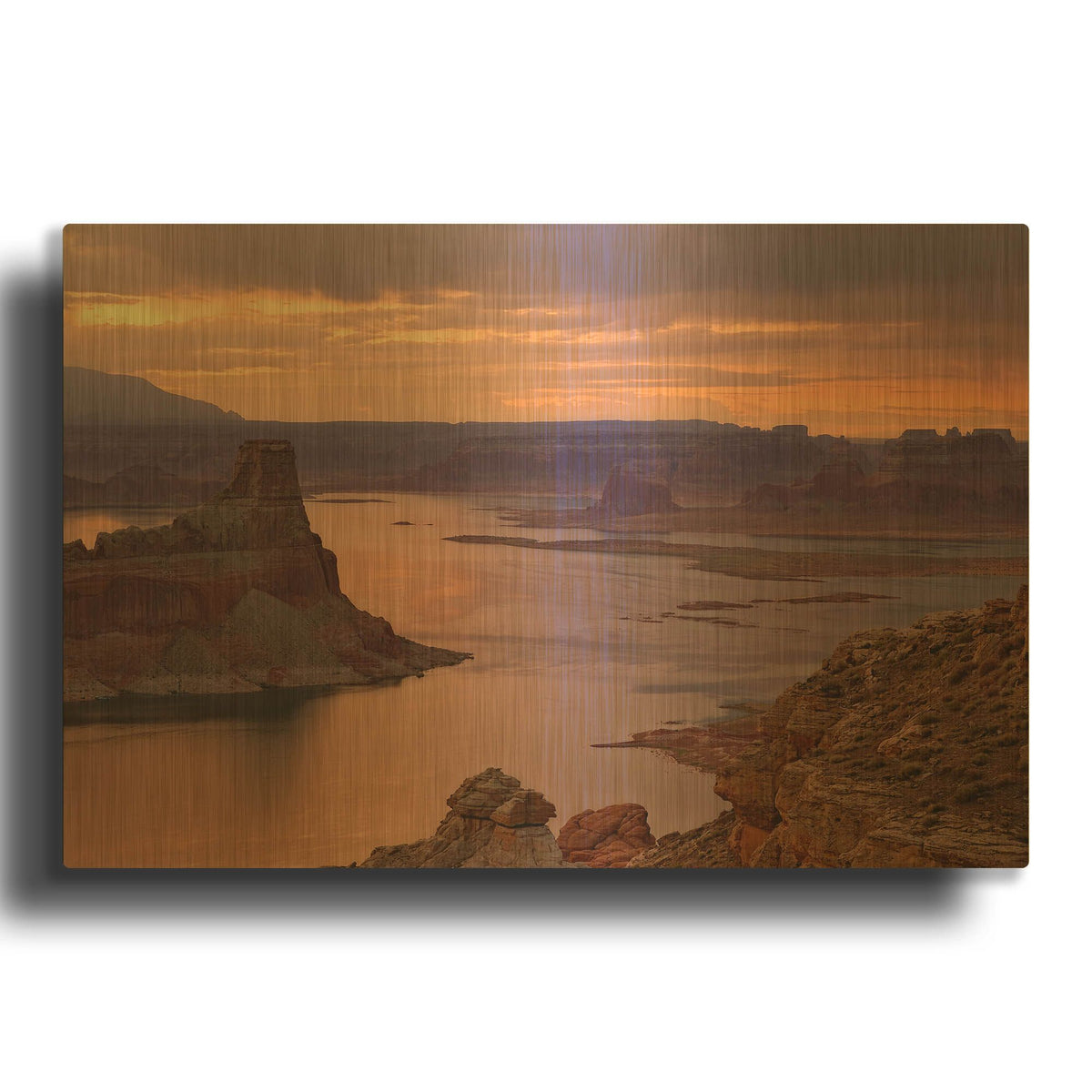 'Alstrom Point Sunrise' By Mike Jones Gold Metal Wall Art