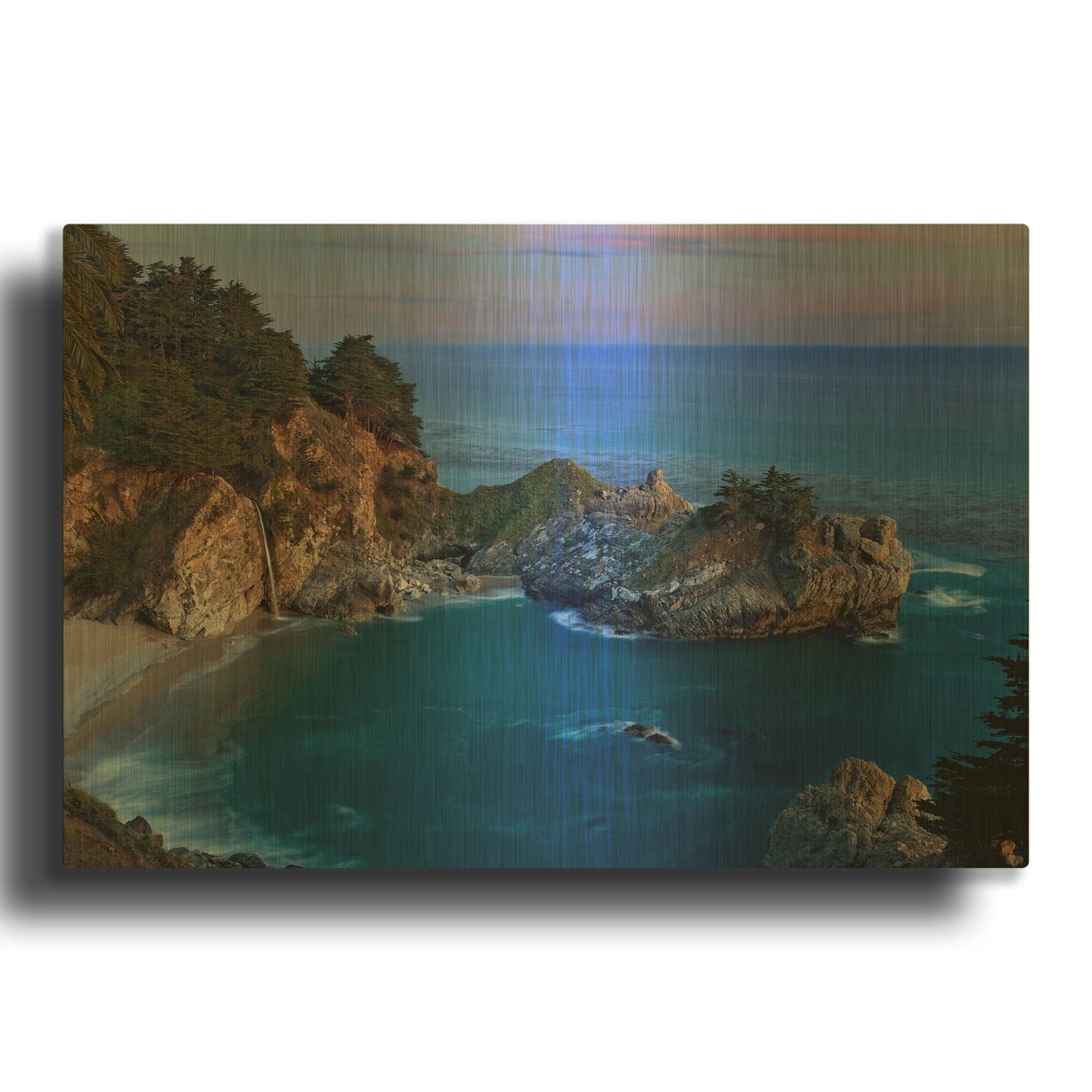 'Big Sur McWay Falls' By Mike Jones Gold Metal Wall Art