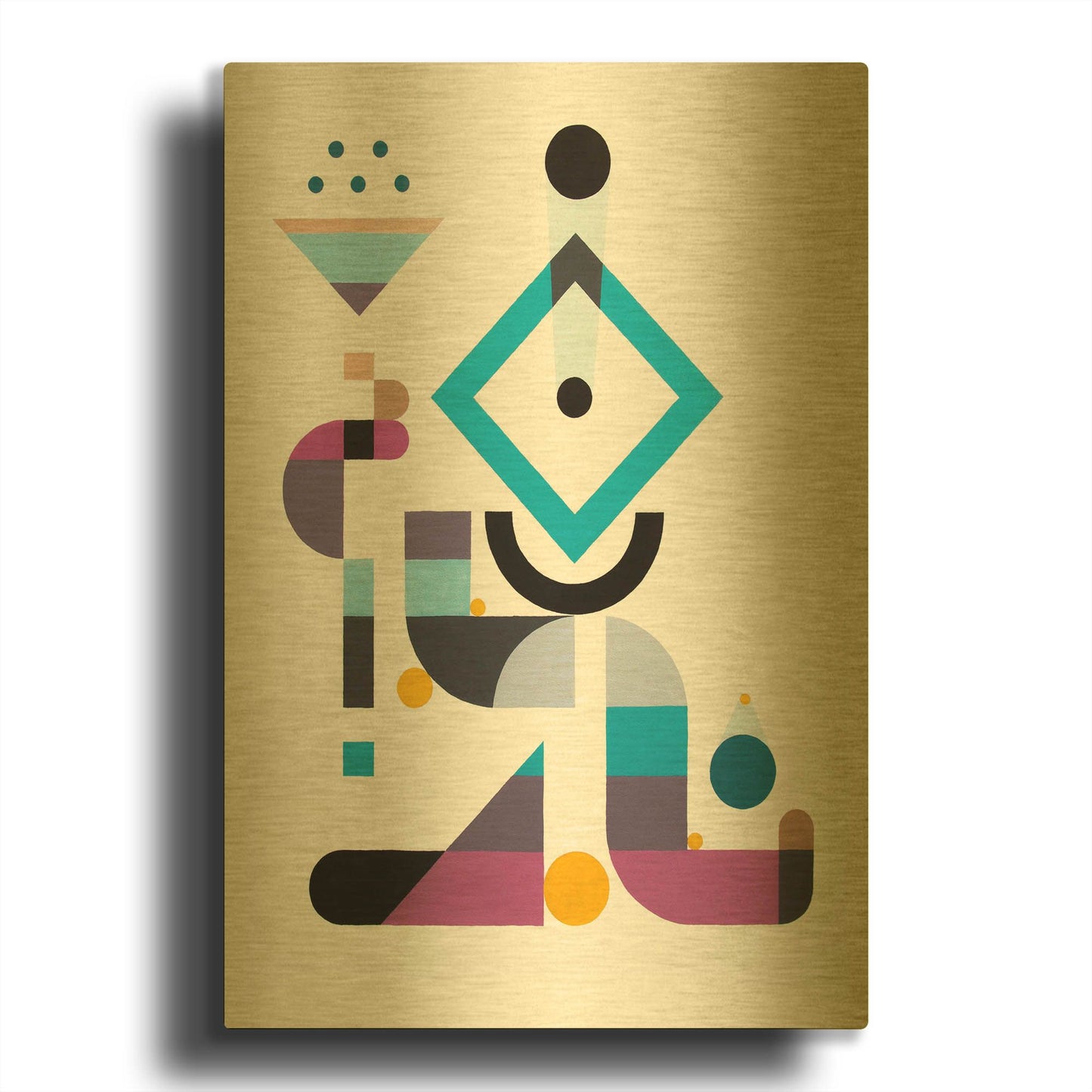 'Rainmaker' By Antony Squizzato Gold Metal Wall Art