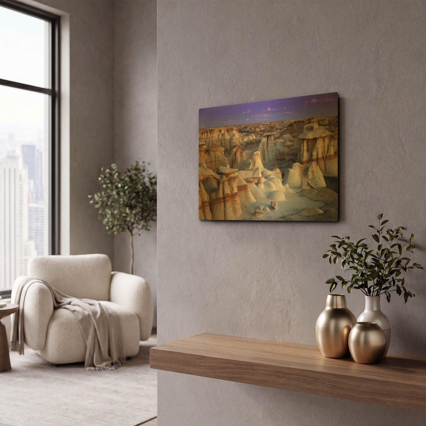 'Bisti Badlands' By Mike Jones Gold Metal Wall Art