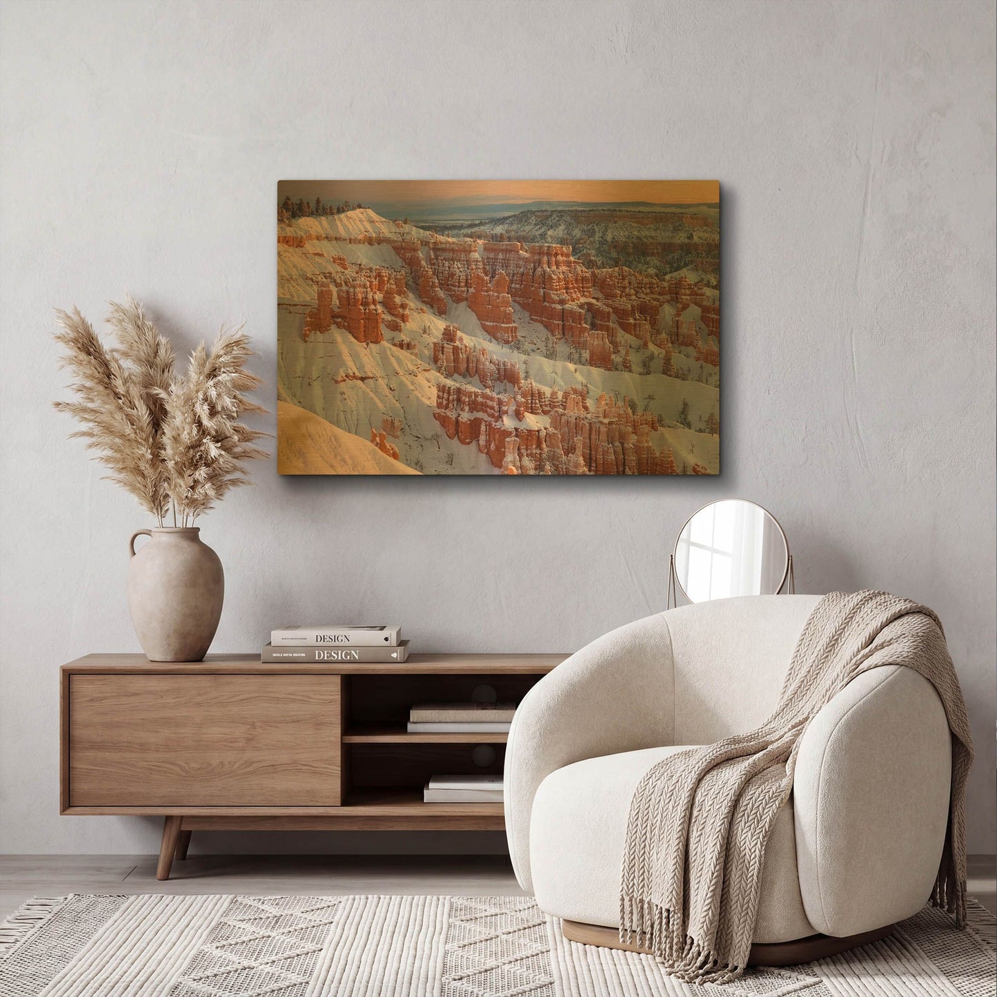 'Bryce Sunrise At Sunriset' By Mike Jones Gold Metal Wall Art