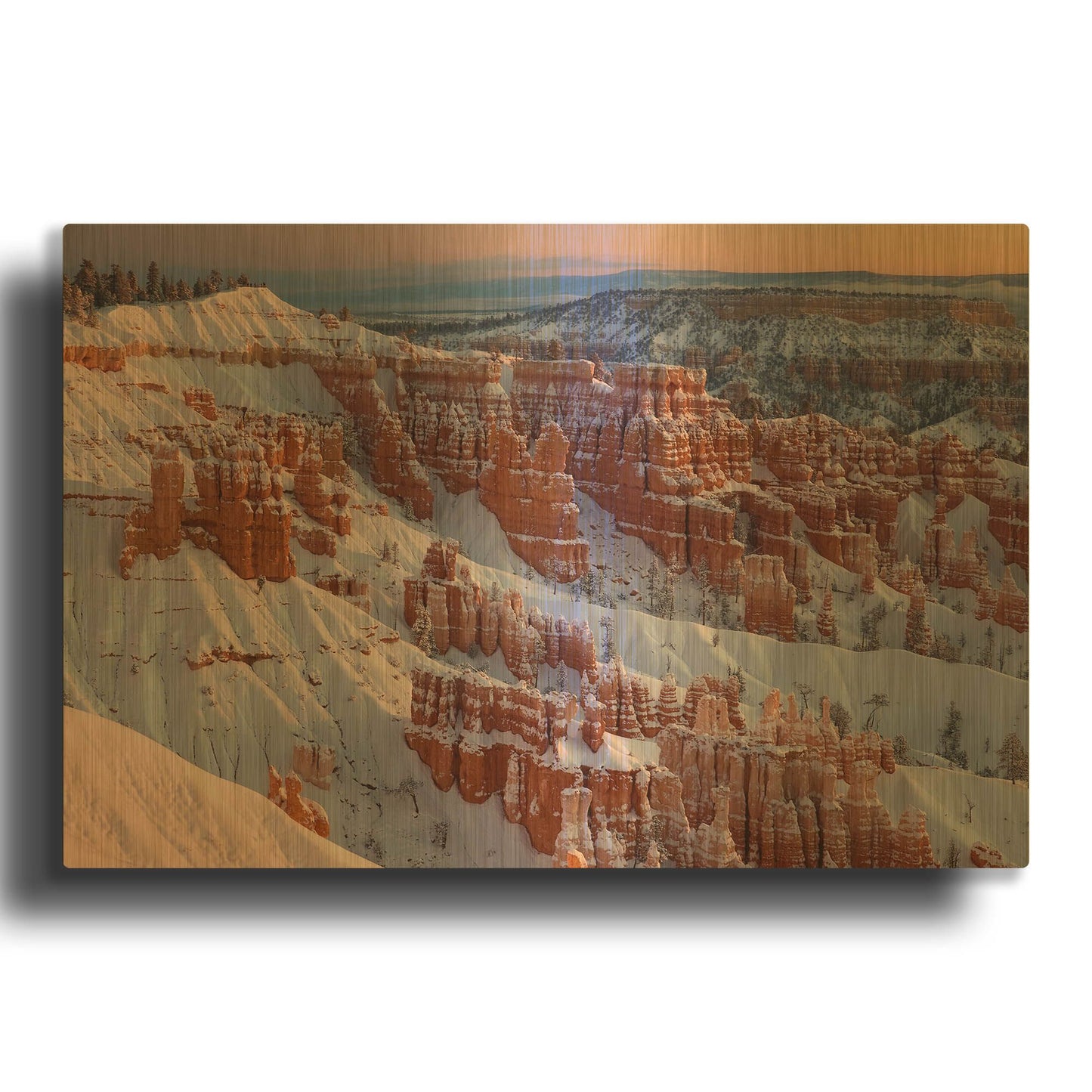 'Bryce Sunrise At Sunriset' By Mike Jones Gold Metal Wall Art