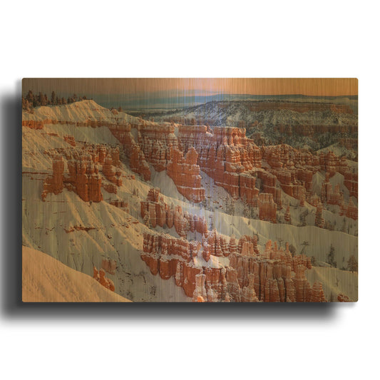'Bryce Sunrise At Sunriset' By Mike Jones Gold Metal Wall Art