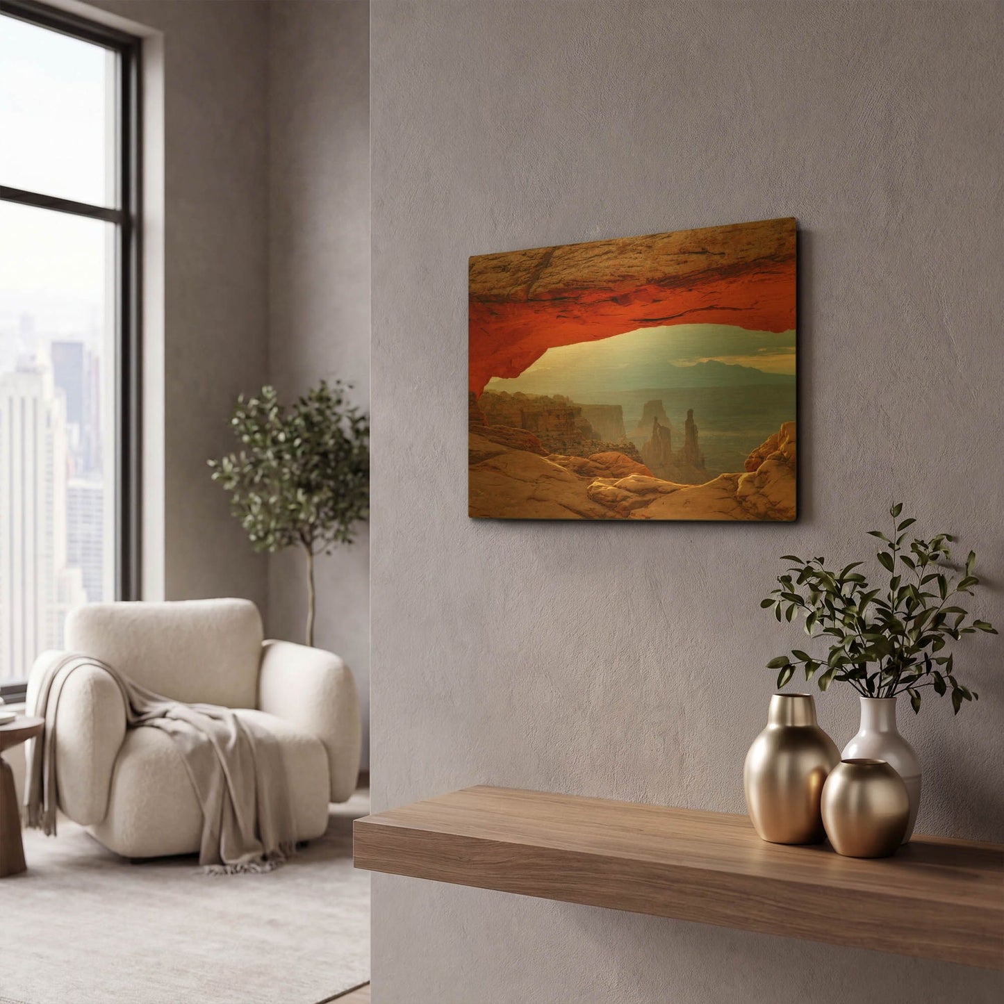 'Canyonlands Mesa Arch' By Mike Jones Gold Metal Wall Art