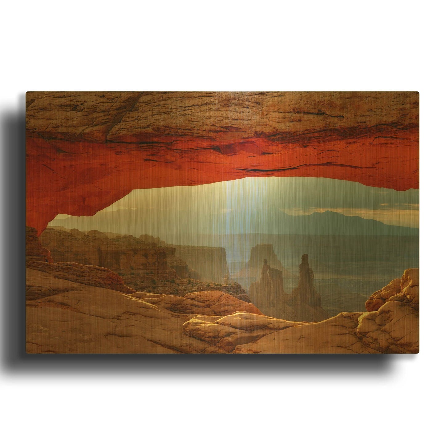 'Canyonlands Mesa Arch' By Mike Jones Gold Metal Wall Art