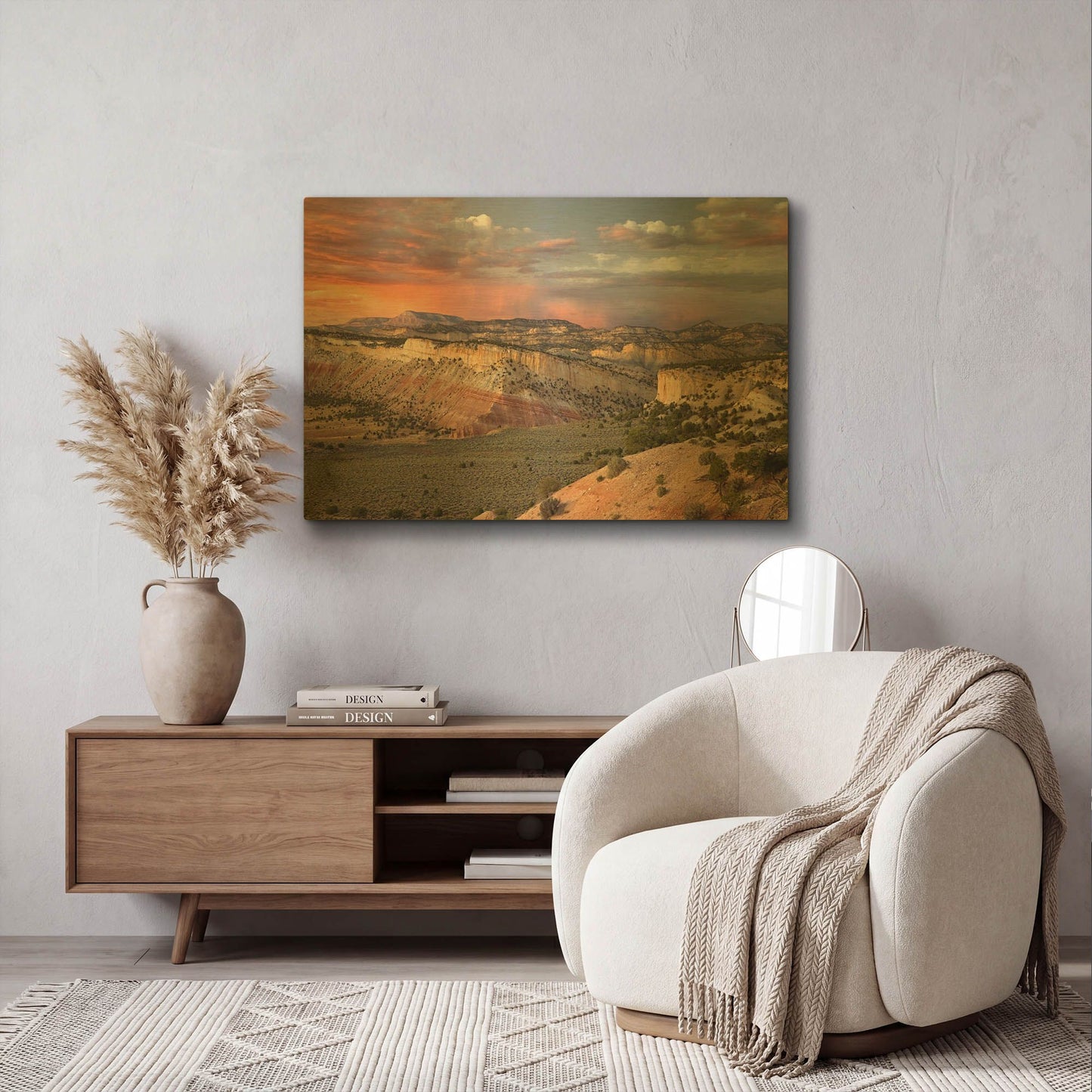 'Cottonwood Canyon Rd' By Mike Jones Gold Metal Wall Art