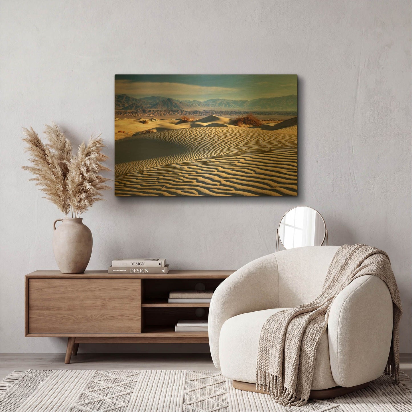 'Death Valley Mesquite Dunes' By Mike Jones Gold Metal Wall Art