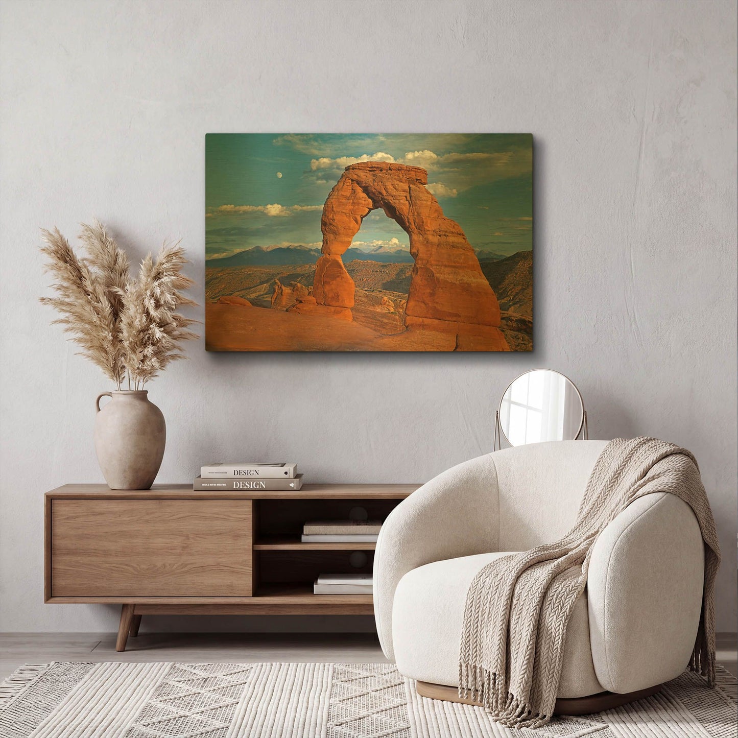 'Delicate Arch Sunset' By Mike Jones Gold Metal Wall Art