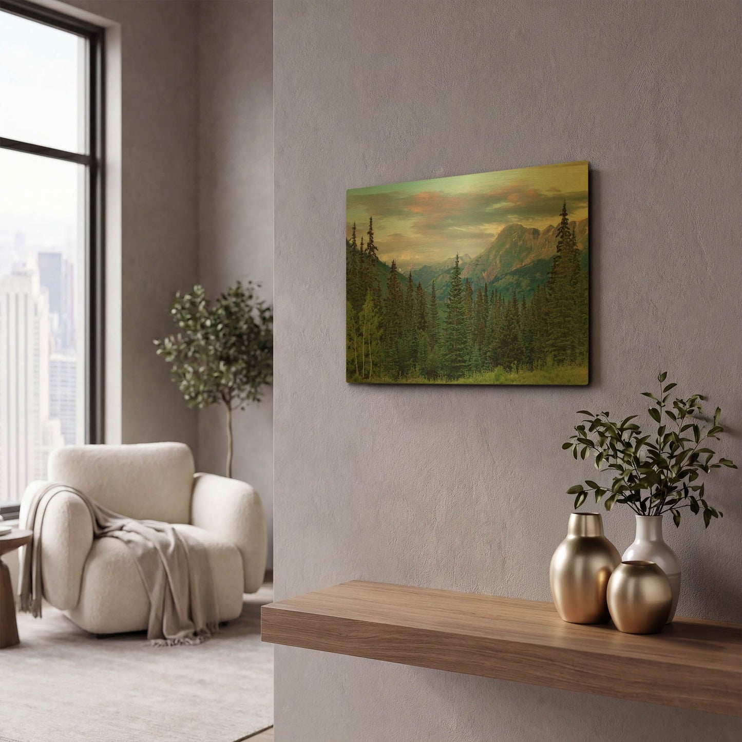 'Dusk Near Ouray' By Mike Jones Gold Metal Wall Art