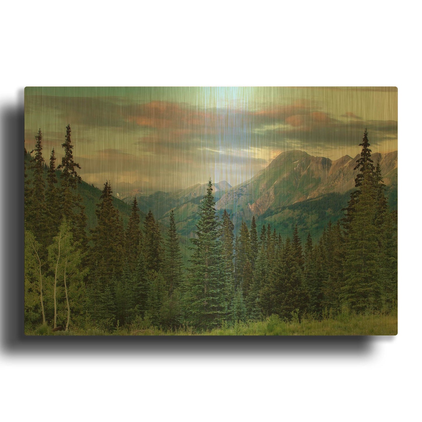 'Dusk Near Ouray' By Mike Jones Gold Metal Wall Art