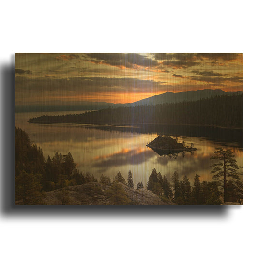 'Emerald Bay' By Mike Jones Gold Metal Wall Art