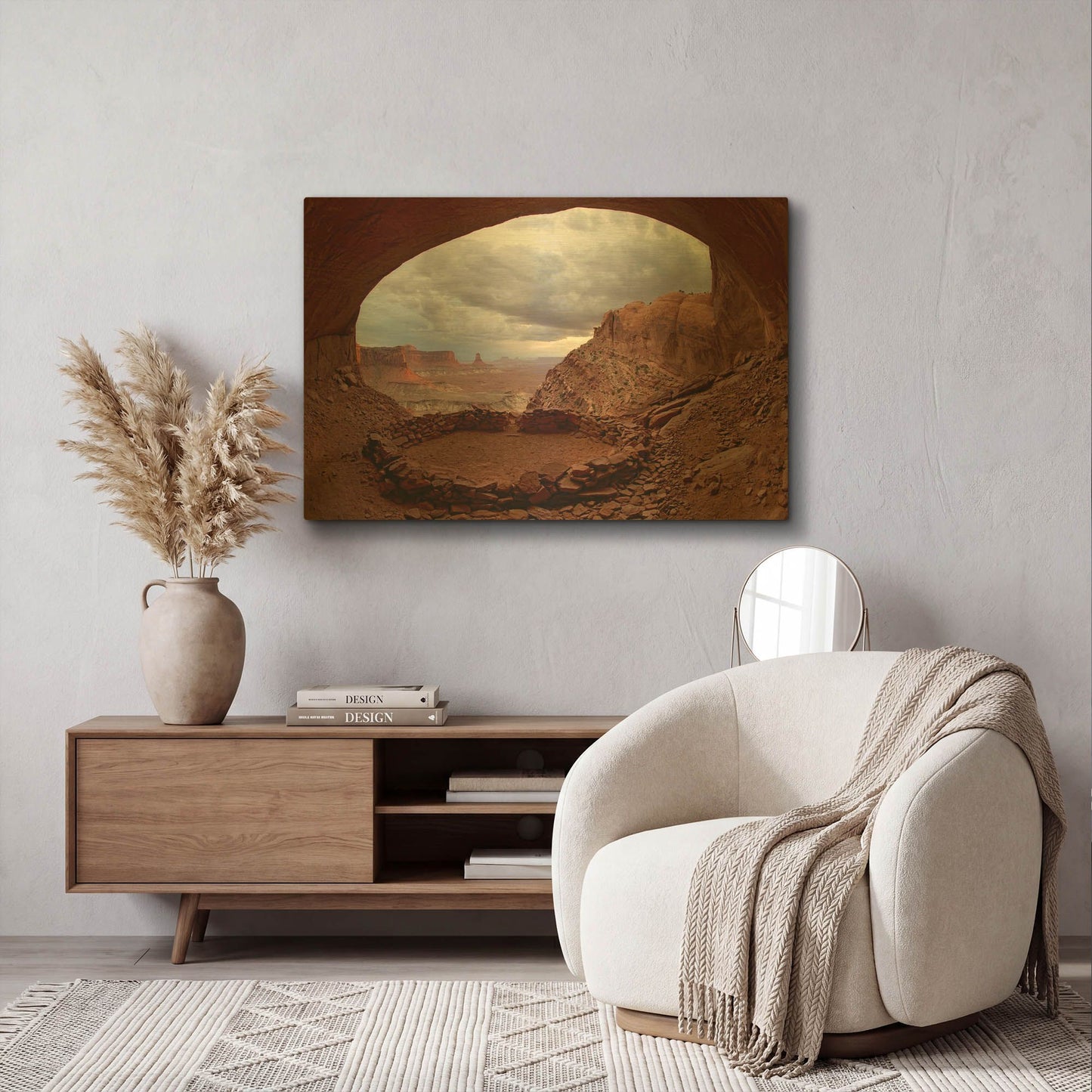 'False Kive Fisheye' By Mike Jones Gold Metal Wall Art