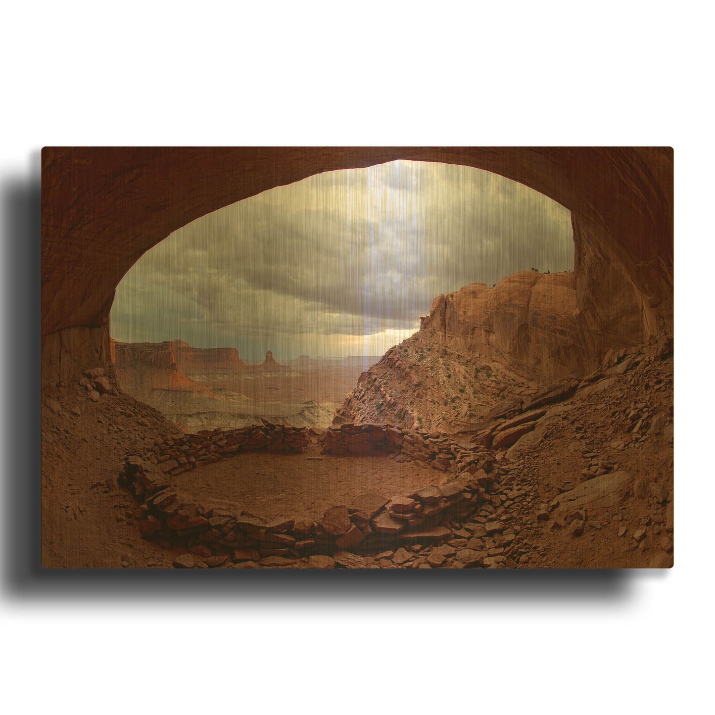 'False Kive Fisheye' By Mike Jones Gold Metal Wall Art