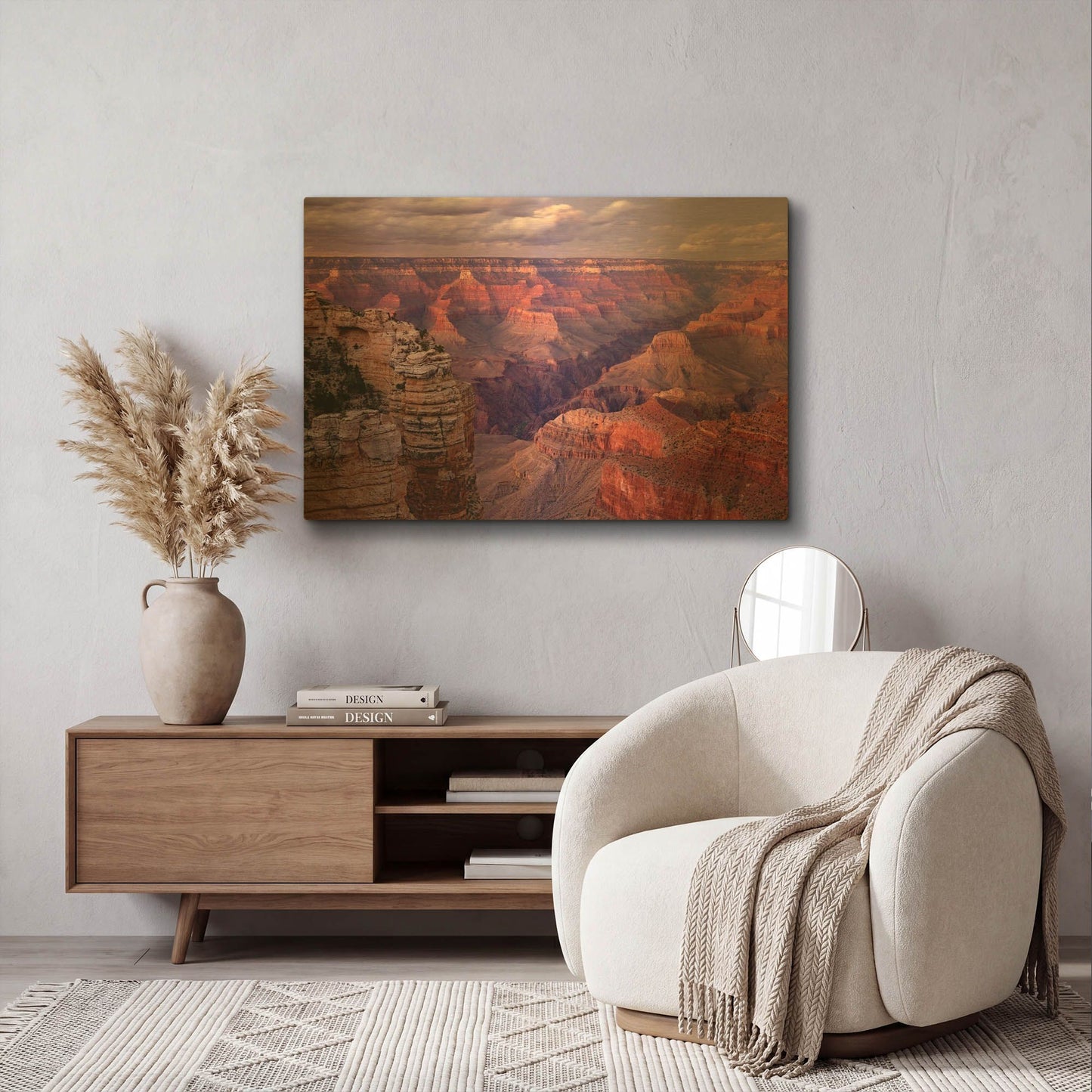 'Grand Canyon near Mather Point' By Mike Jones Gold Metal Wall Art