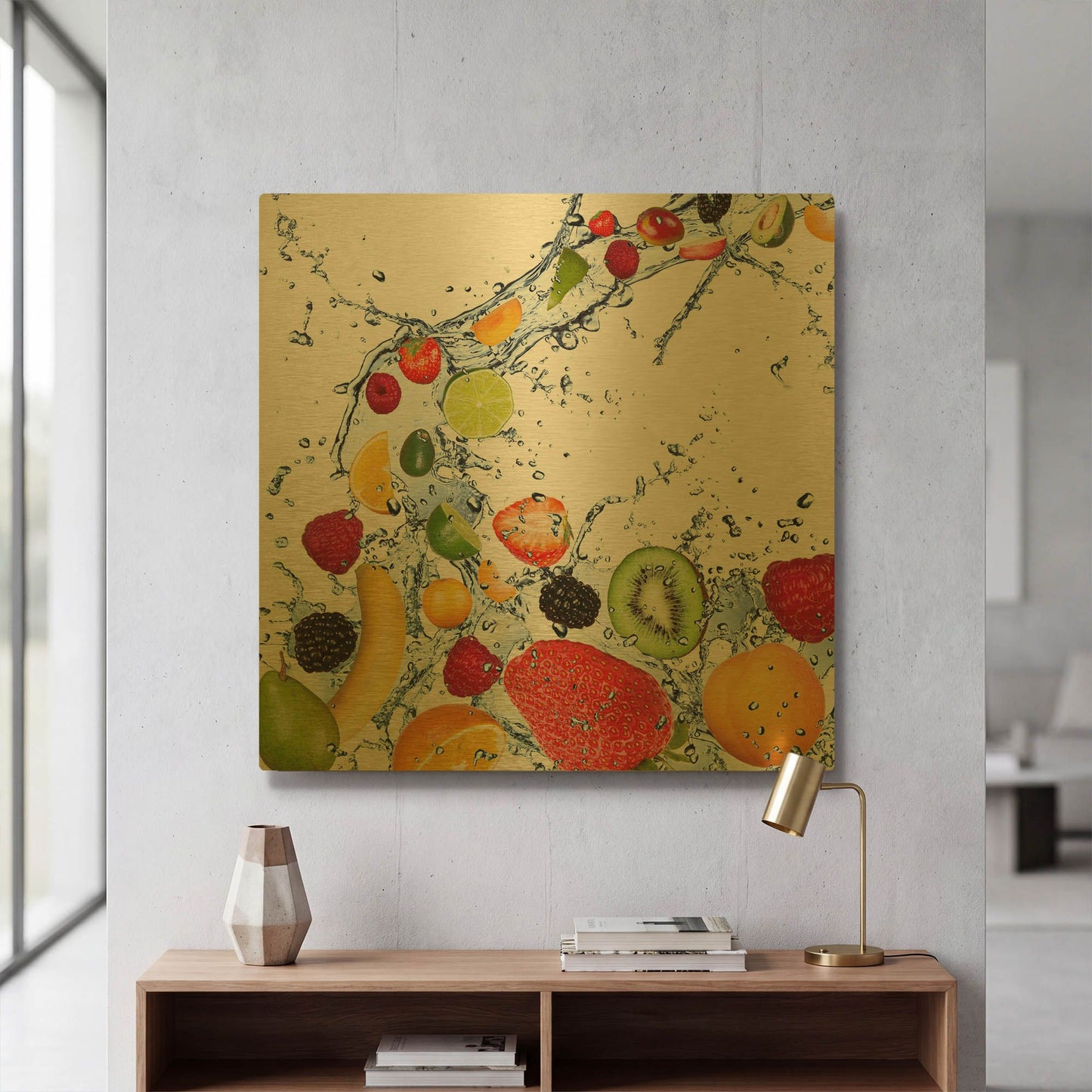 'Fruit Splash II' By LUXE Gold Metal Wall Art
