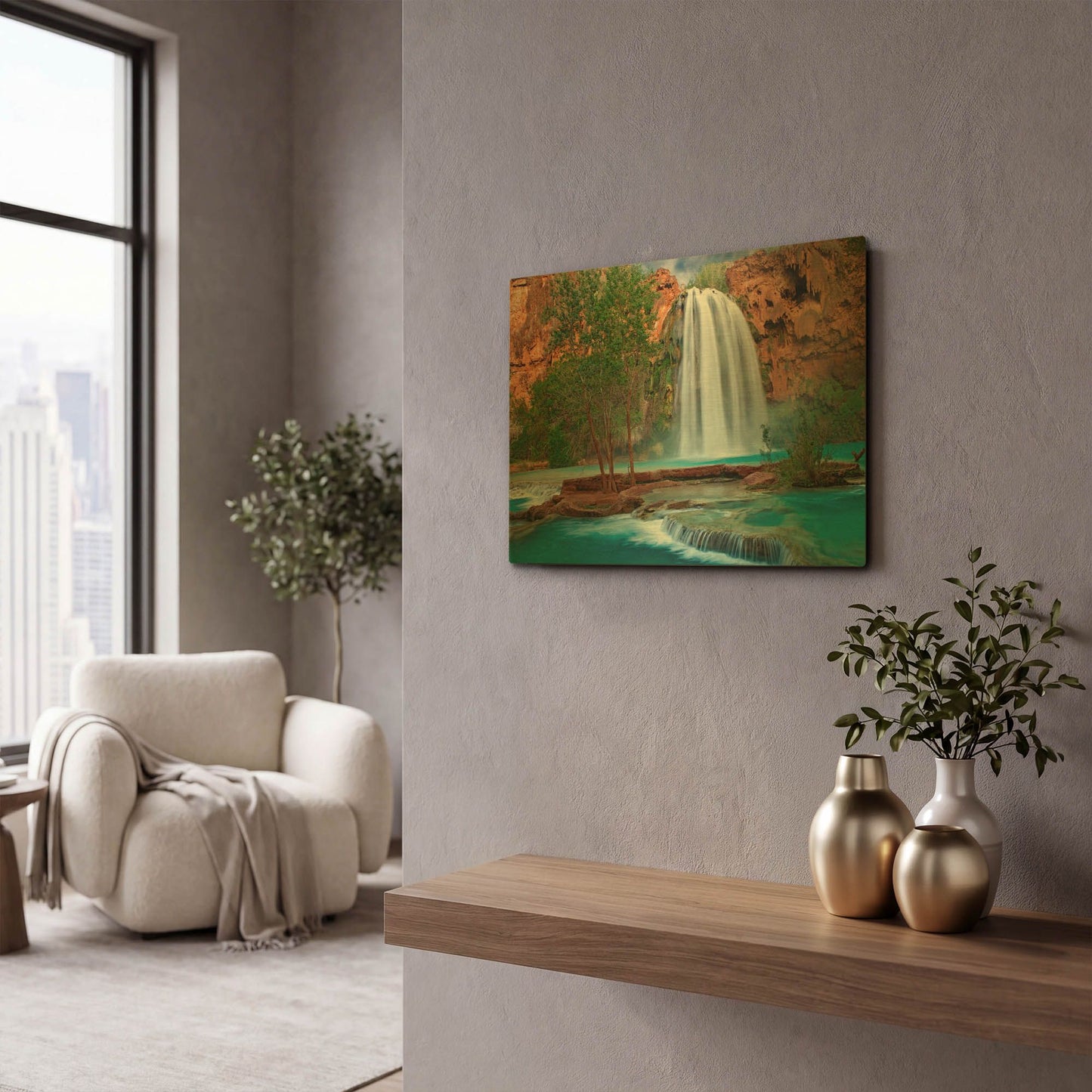 'Havasu Horizontal' By Mike Jones Gold Metal Wall Art
