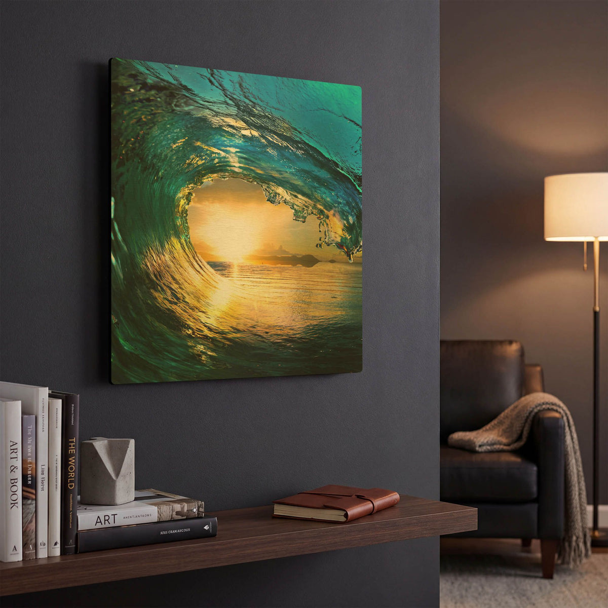 'The Language of Waves' By LUXE Gold Metal Wall Art
