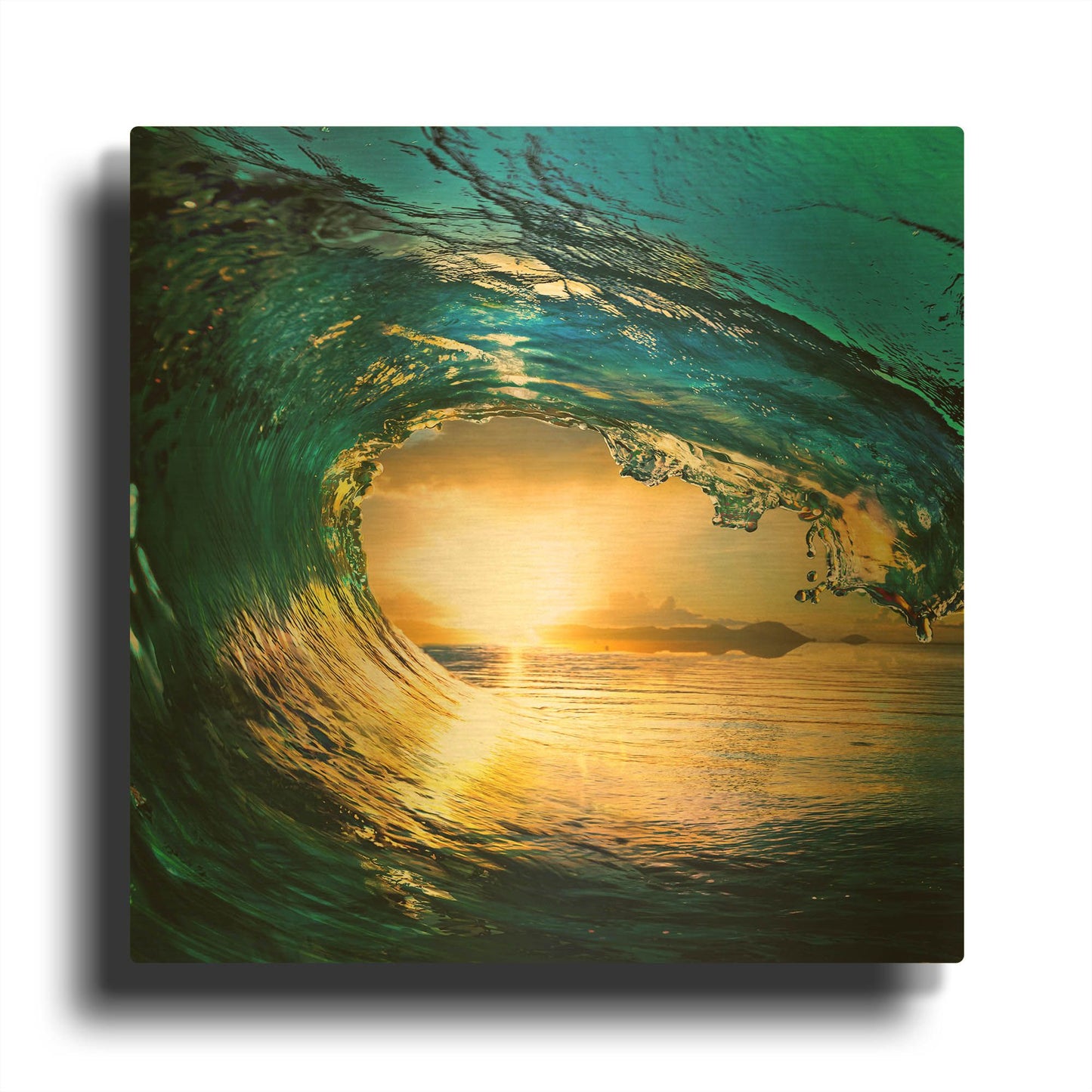 'The Language of Waves' By LUXE Gold Metal Wall Art