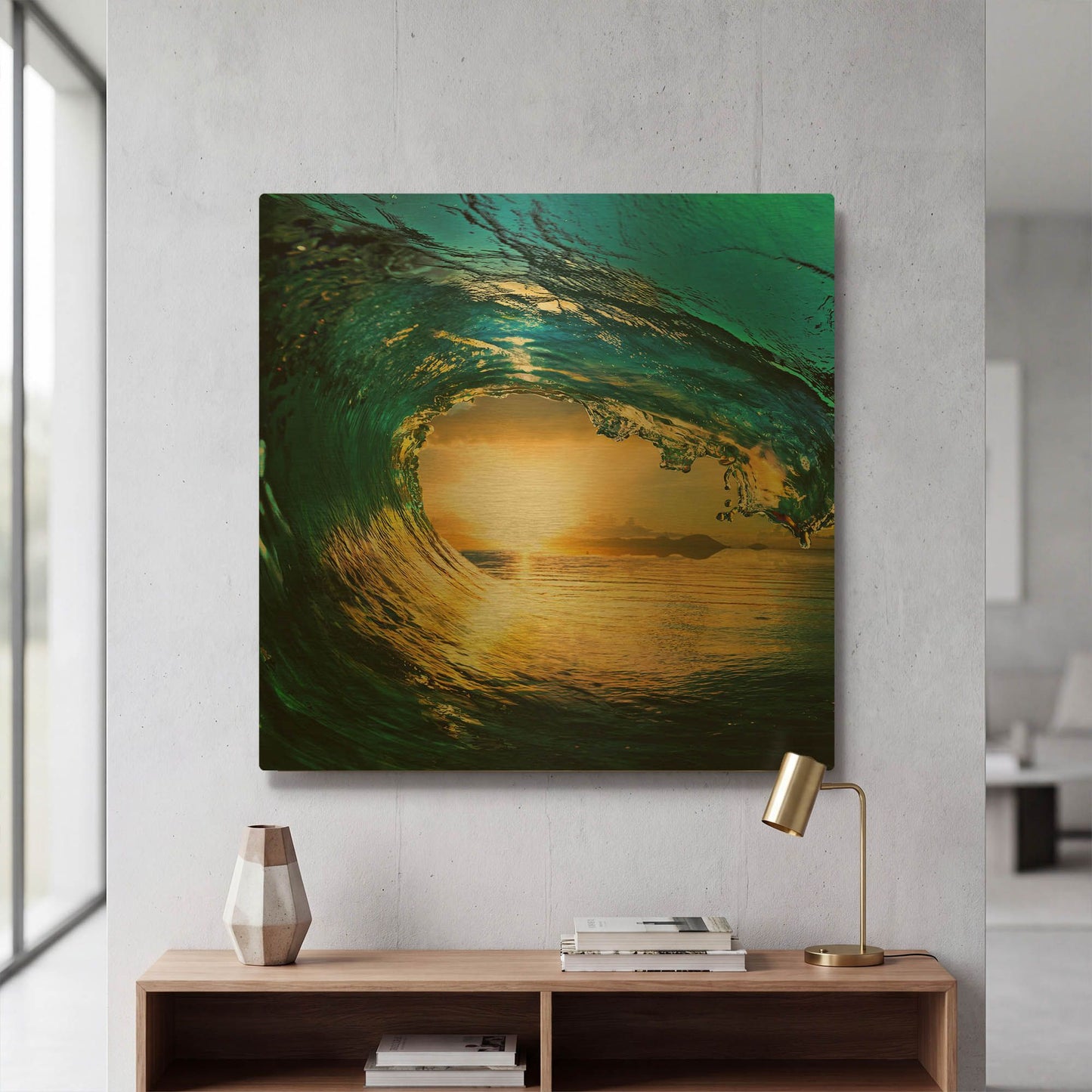 'The Language of Waves' By LUXE Gold Metal Wall Art