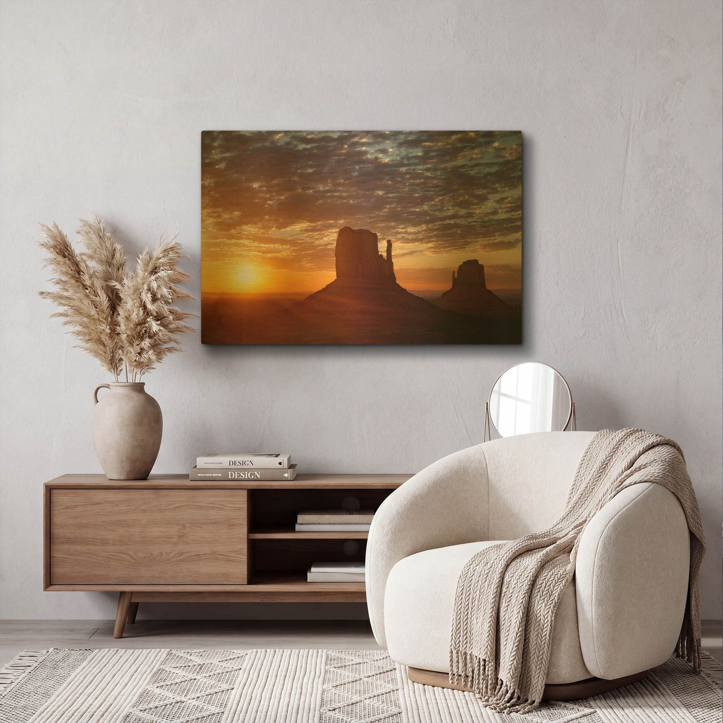 'Mittens Sunrise squeezecrop' By Mike Jones Gold Metal Wall Art