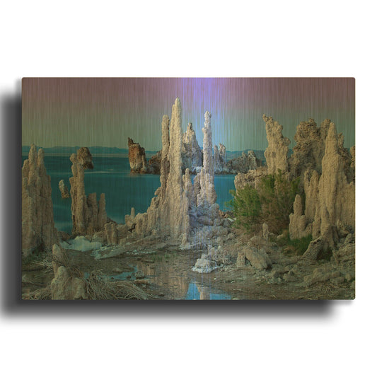 'Mono Lake Dusk' By Mike Jones Gold Metal Wall Art
