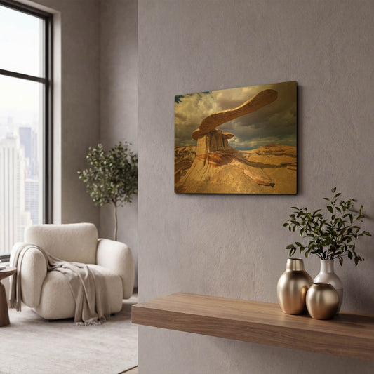 'NM Ahshislepah King Of Wings' By Mike Jones Gold Metal Wall Art