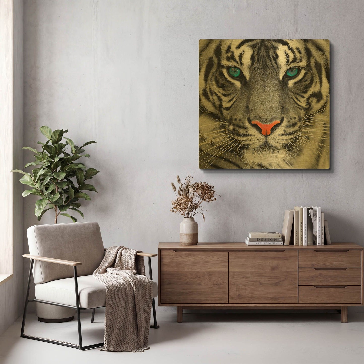 'Thrill of the Tiger' By LUXE Gold Metal Wall Art