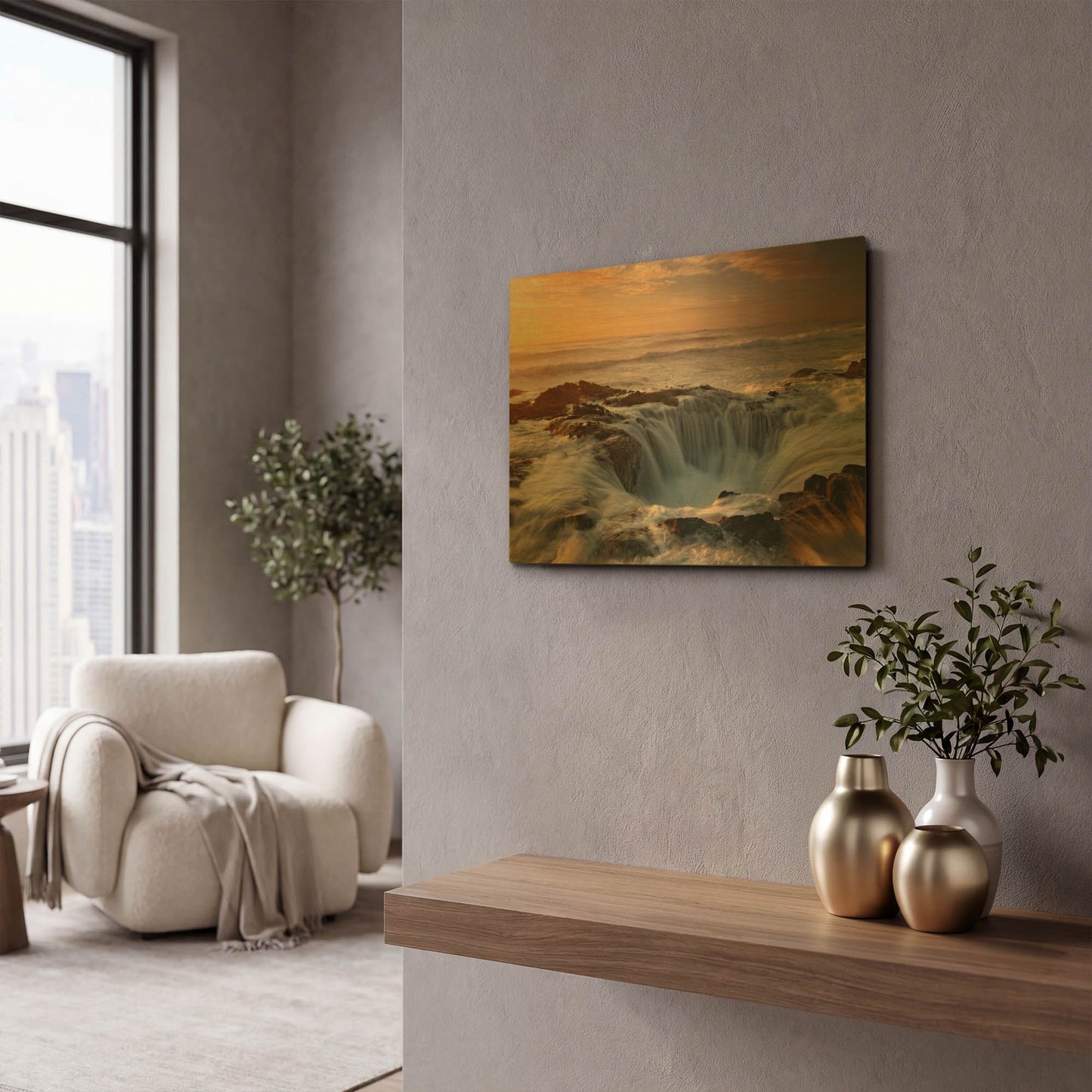 'Oregon Thor' By Mike Jones Gold Metal Wall Art