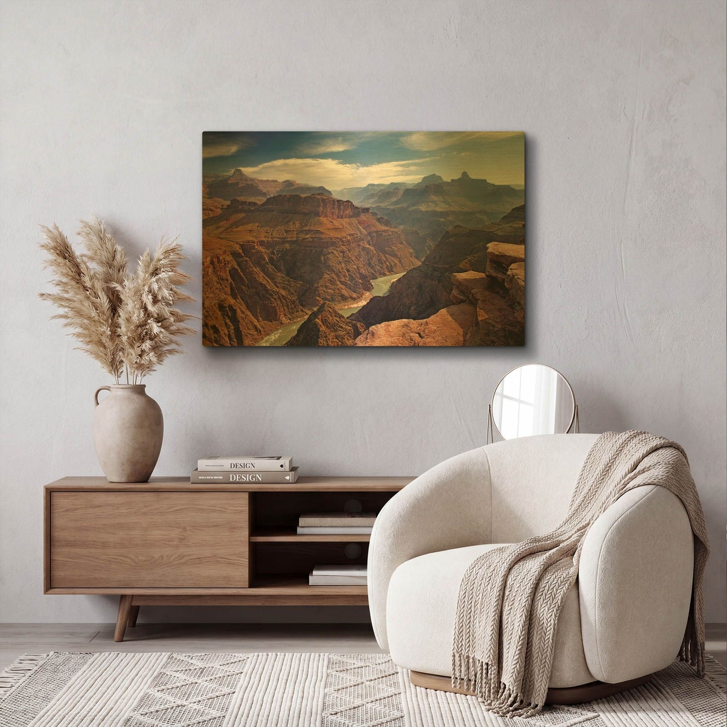 'Plateau Point' By Mike Jones Gold Metal Wall Art