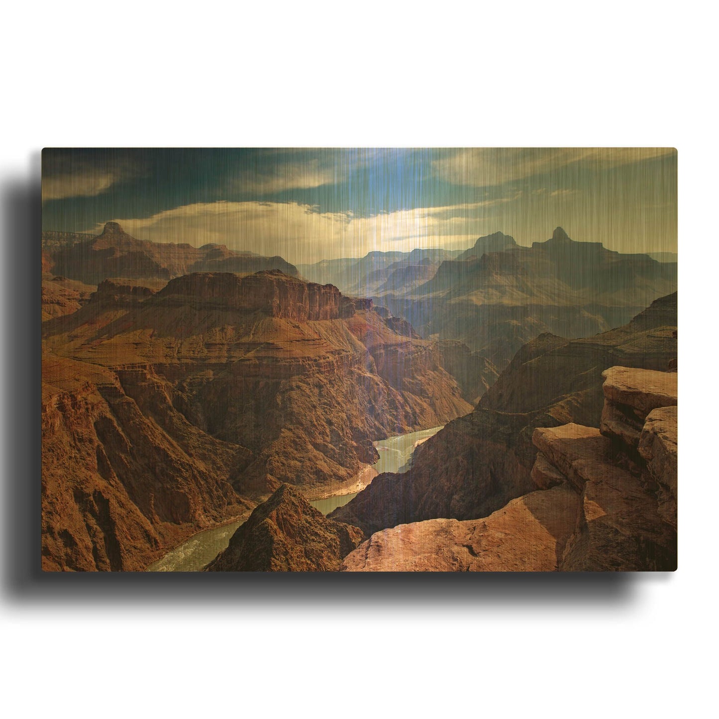 'Plateau Point' By Mike Jones Gold Metal Wall Art