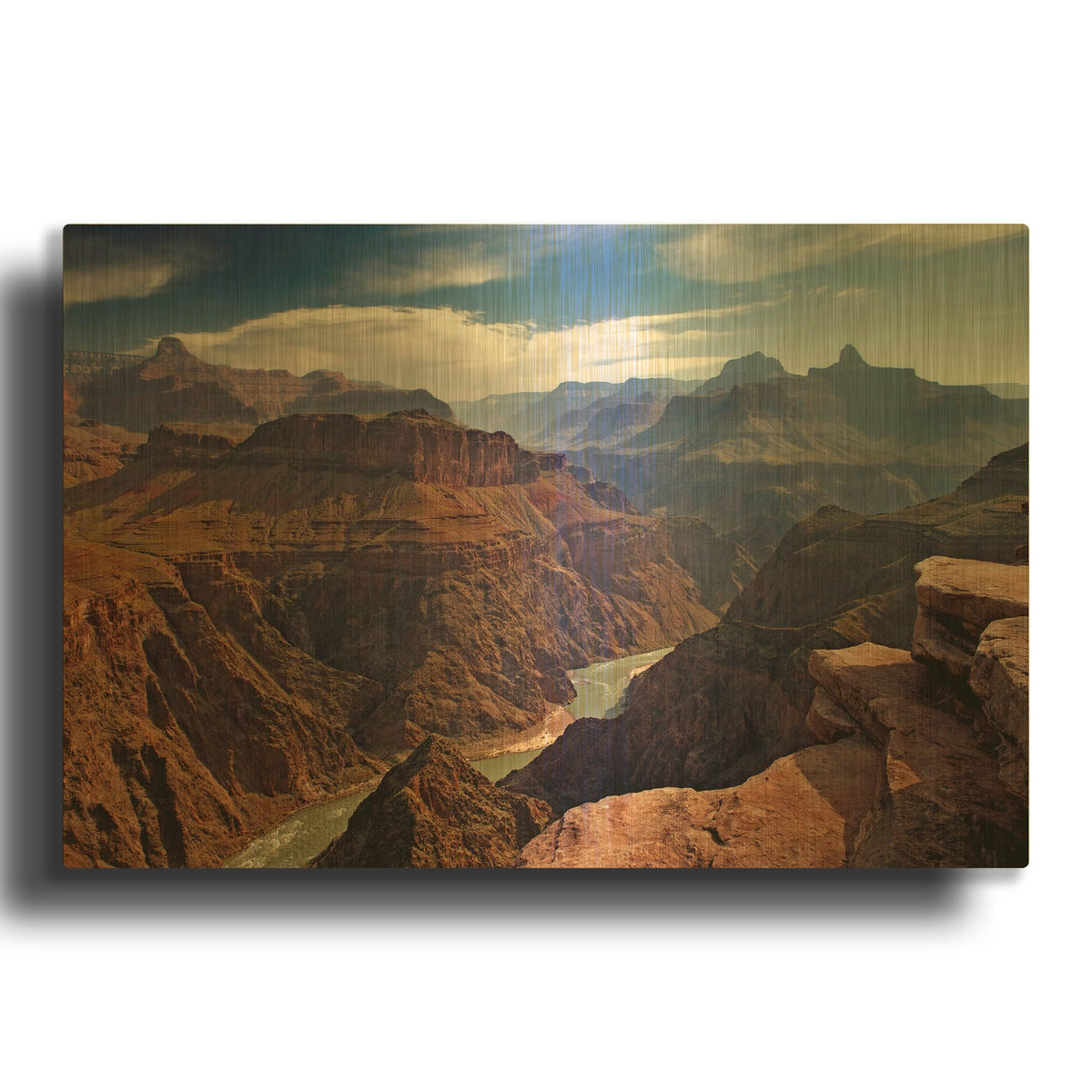 'Plateau Point' By Mike Jones Gold Metal Wall Art