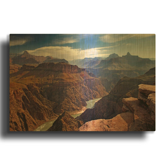 'Plateau Point' By Mike Jones Gold Metal Wall Art