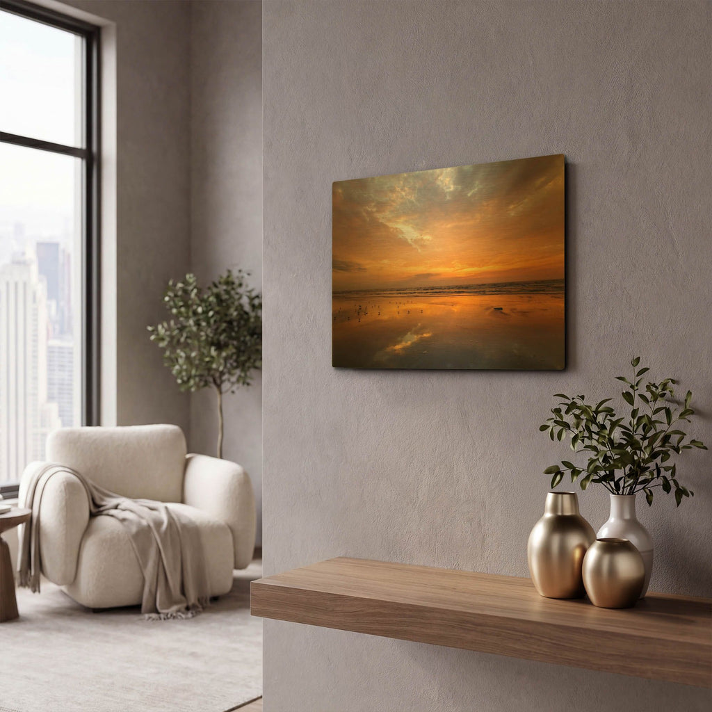 'Port Aransas Campground Sunrise' By Mike Jones Gold Metal Wall Art