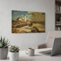 'Portland Head Light' By Mike Jones Gold Metal Wall Art