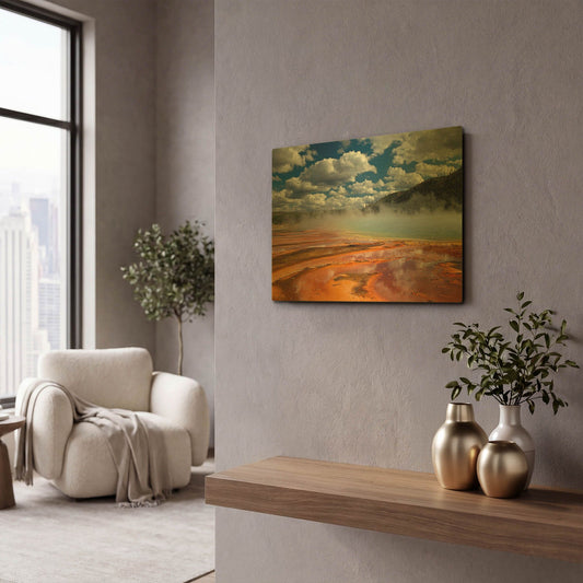 'Prismatic Springs' By Mike Jones Gold Metal Wall Art