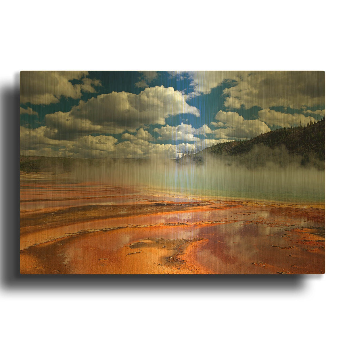 'Prismatic Springs' By Mike Jones Gold Metal Wall Art